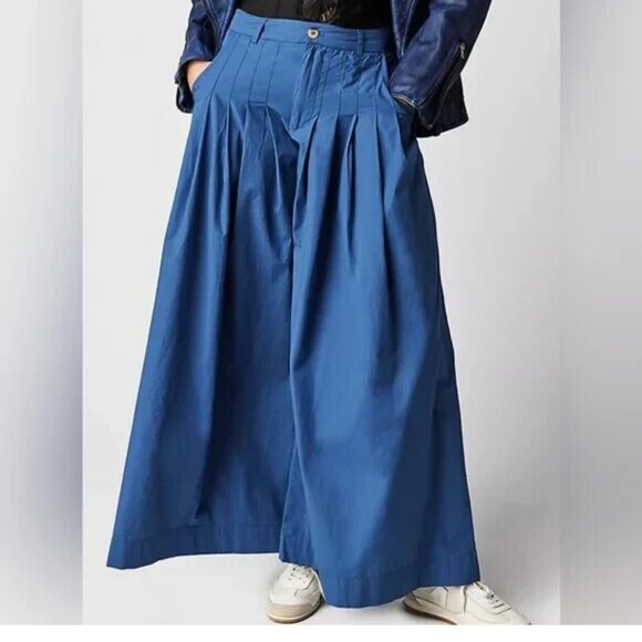 new FREE PEOPLE cassia pleated trouser pants 6 - Picture 2 of 4